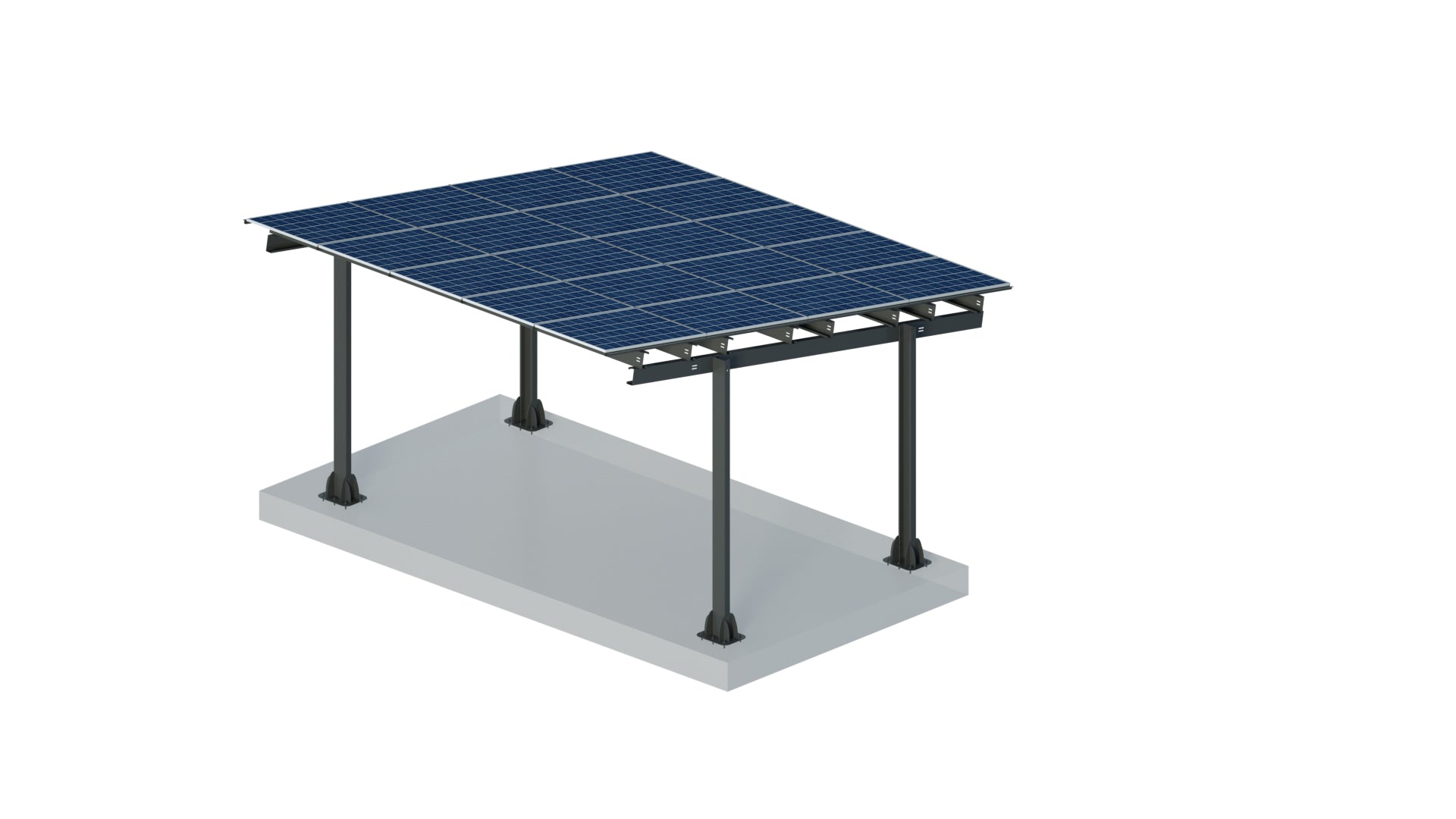 CARPORT U - COLUMNS- MAIN MODULE FUR 2 AUTOS